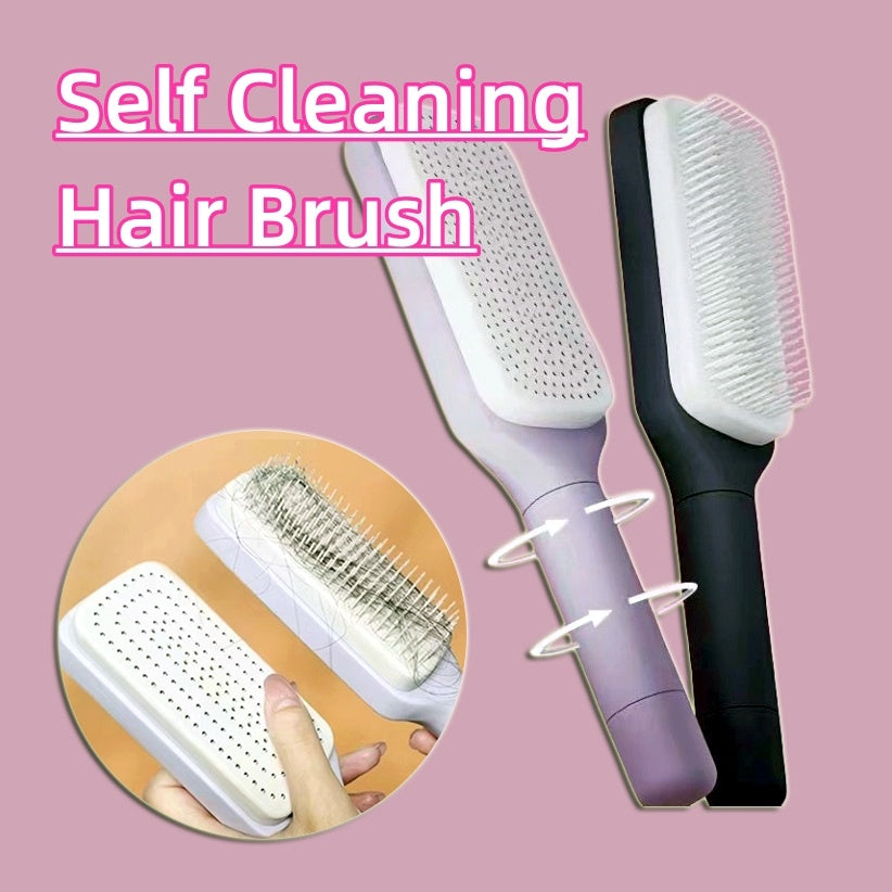 Self-Cleaning Anti-Static 4 in 1 Hairbrush