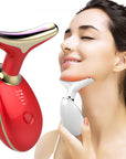 EMS RED LIGHT THERAPY FACE NECK LIFT WRINKLE REMOVER TIGHTEN MASSAGER